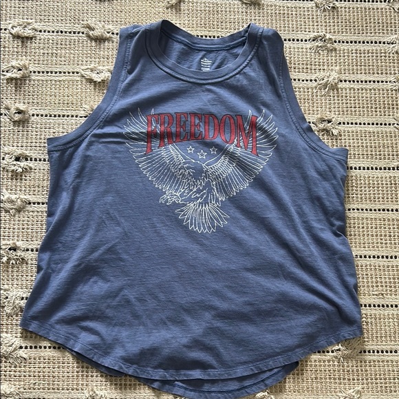 Blue Freedom Graphic Tank Top - Picture 1 of 4